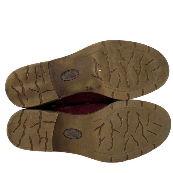 Soft Ruby Red Burgundy Suede Selby Ankle Boots - Picture 7 of 10